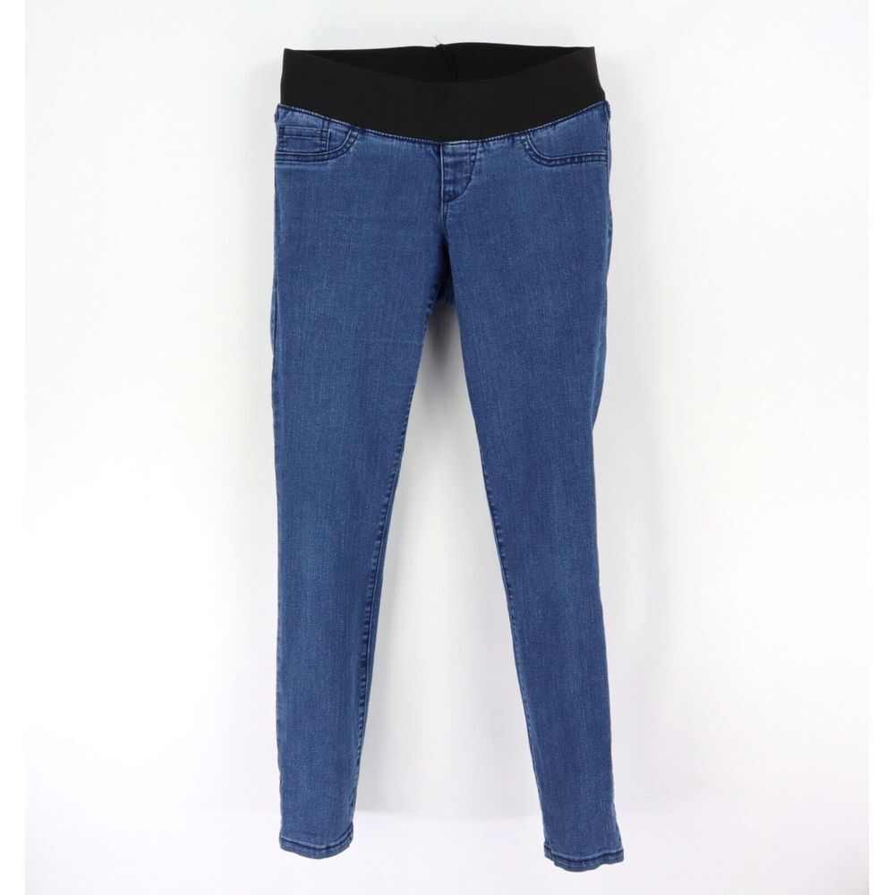Old Navy Maternity Jeggings Jeans Womens Sz 4 Blue Denim Elastic Waist Low Rise‎